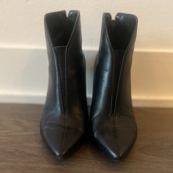 Nine West Danie Black Leather Dress Booties - Picture 5 of 12